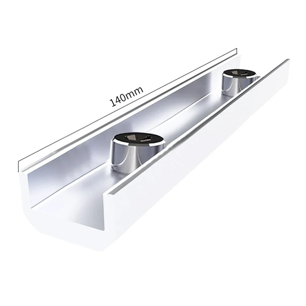 4 Pack Aluminum Rail Connectors for Solar PV Installation with Screws Adjustable and Flexible for Roof Mounting