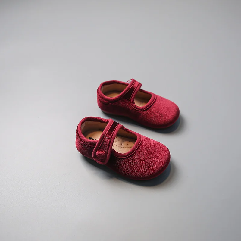 Leren kinderschoenen voor meisjes Prinses Mary Jane enkele schoenen Antislip zachte zool voor babyversie Kinderschoenen