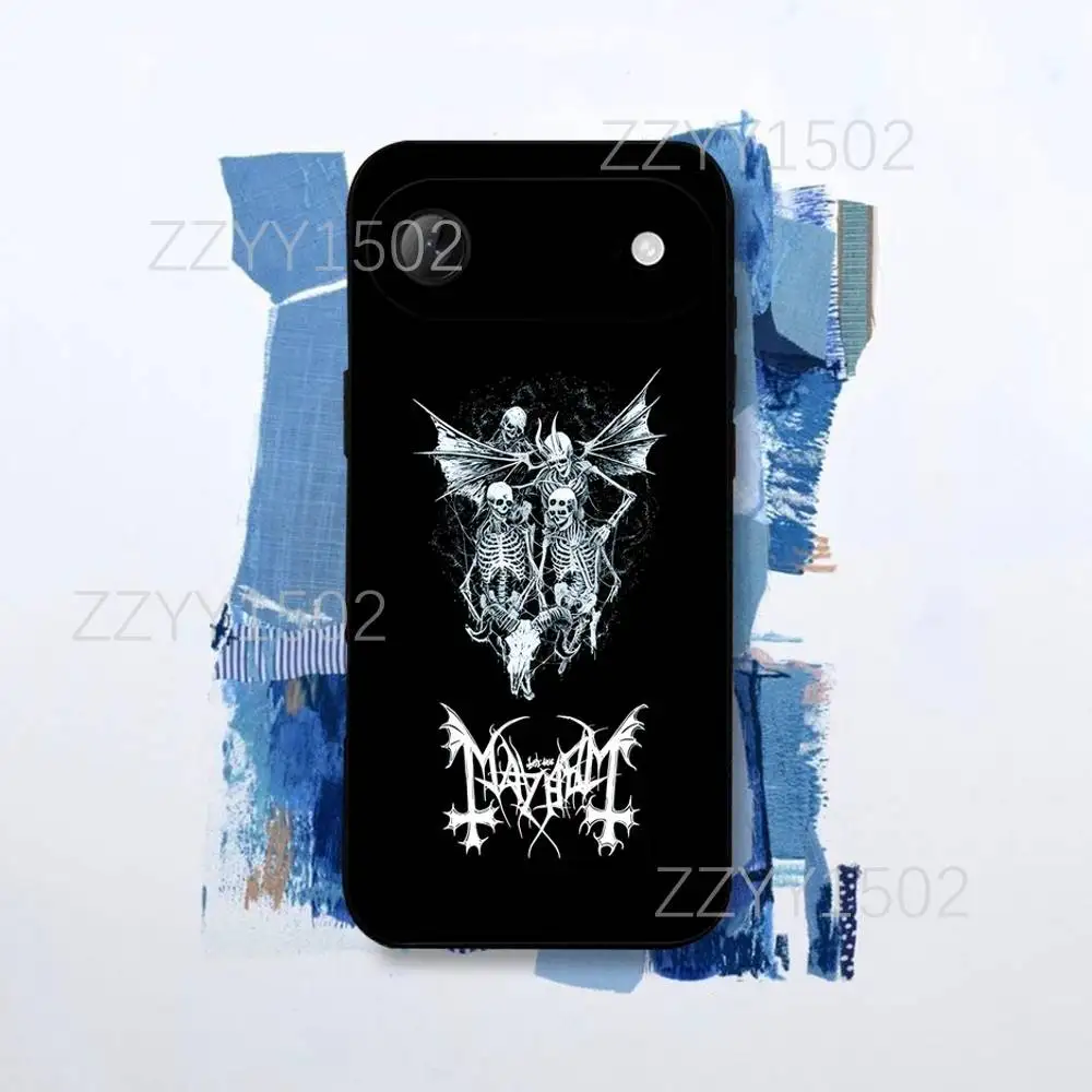 حافظة هاتف Mayhem Live In Leipzig Burzum لهاتف iPhone 17,16,15,14,13,12,Pro,Max,Plus,E,SE4,Air,Mini Black Funda Shell #4