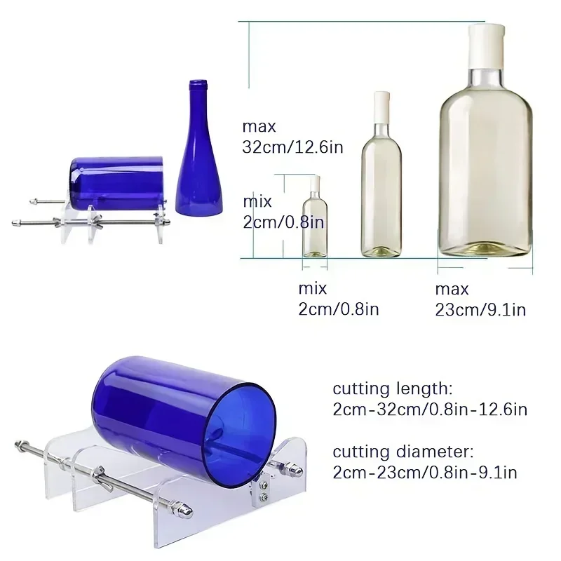 Imagem -05 - para Corte de Garrafa de Vidro Cortador de Garrafa Faça Você Mesmo Ferramenta de Corte Máquina Cortador de Vidro Vinho Cerveja Vidro Artesanato Reciclar Cortador Novo Profissional