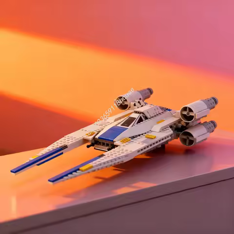 684pcs MOC U Wing MOD Star Battle Model Building Blocks Construction Toys DIY Idea Education Christmas Gift Brick Kids Birthday