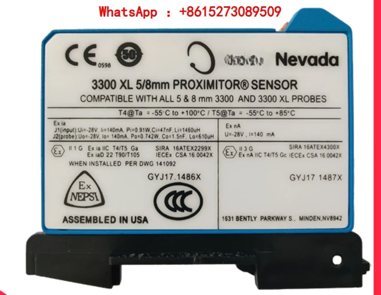 Sensor Proximitor Bently Nevada 330180 330780 330850 330980 in the United States