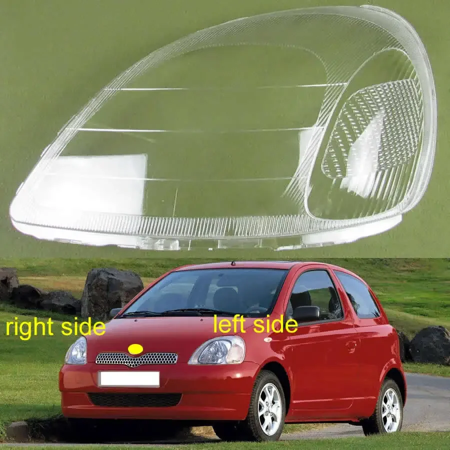 

For Toyota Yaris 1999 2000 2001 2002 Headlights Cover Front Headlamps Transparent Lampshades Lamp Shell Masks Plexiglass