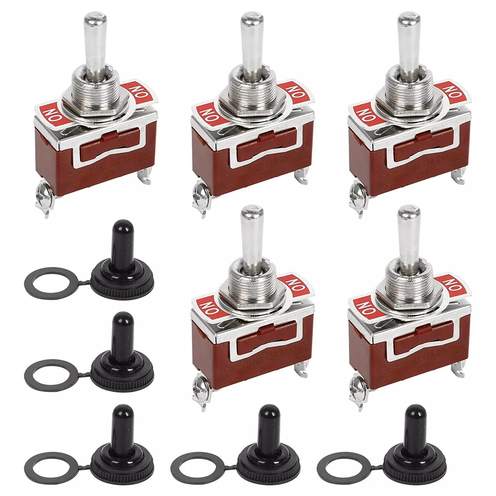 Heavy Duty Waterproof Rocker Switches Pack of 5 Designed for Reliable Operation in Harsh Environmental Conditions