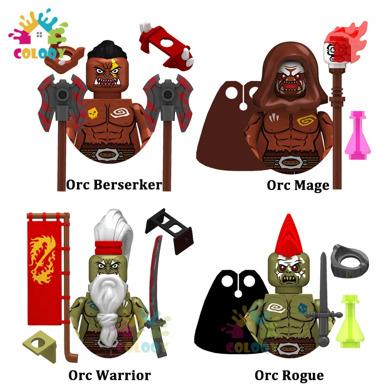 

Kids Toys Orc Warrior Building Blocks Orc Berserker Orc Rogue Mini Action Figures Toys For Kids Christmas Gifts