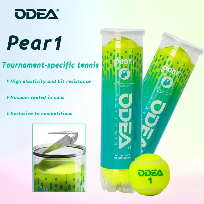 

Odea Tennis Balls for Competition Training,High Bounce Durable,25% Decompression,4 Balls in Can for Beginners Juniors