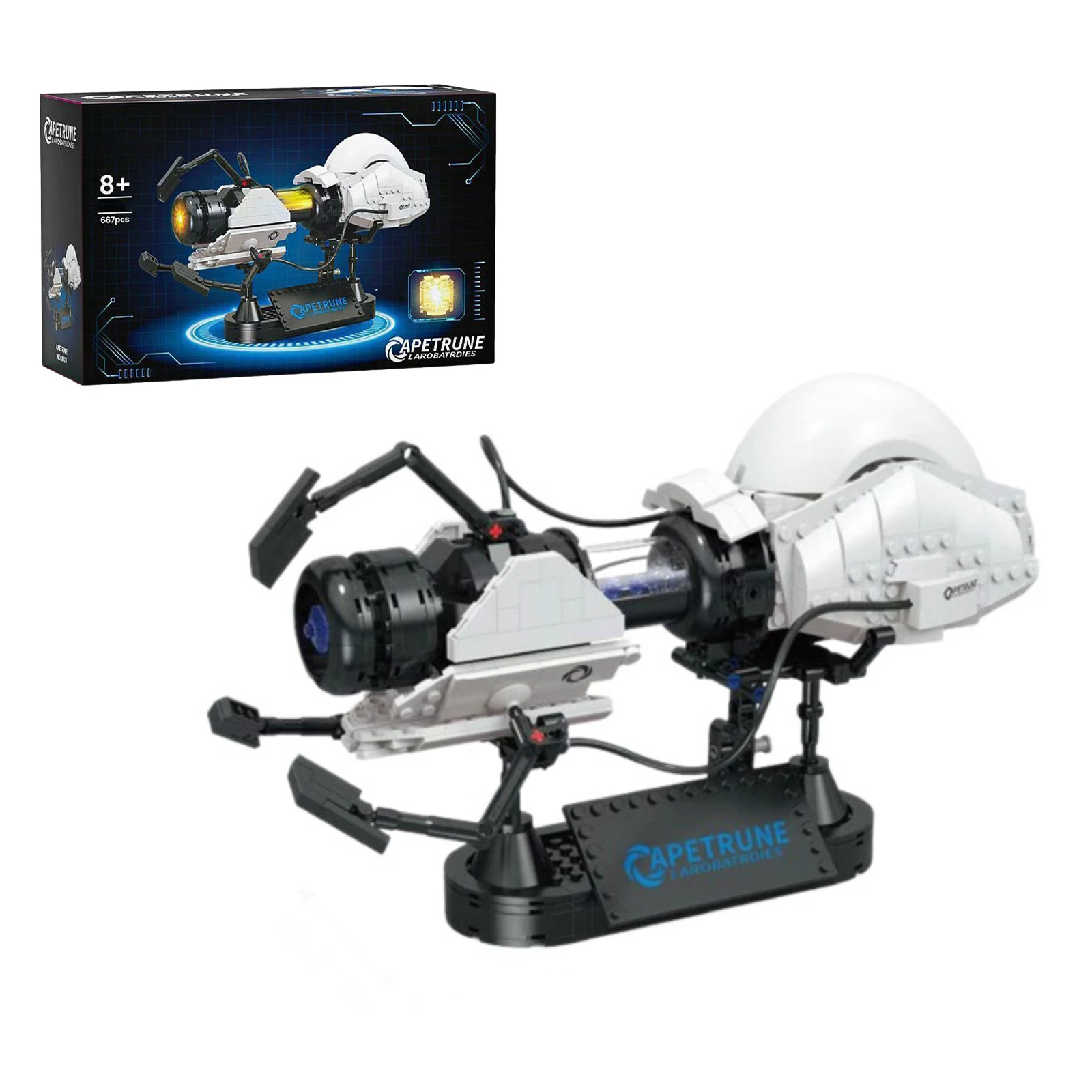 667PCS Transfer Gun Model Building Blocks Kit Game Series Small Particle Assembled Toy Ornament Kid Birthday Gifts JD127