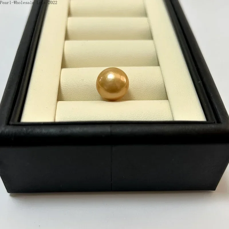 

Loose Pearls for Women 12-13mm Gold Round Pearl Less Flaw Making Earring & Pendant Fine Wedding Gifts