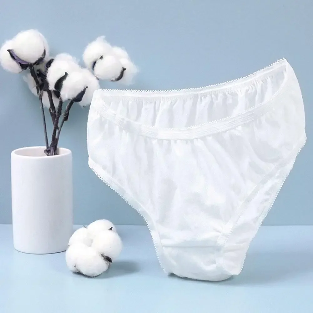 5Pcs Women\'s Disposable Pure Cotton Underwear Travel Panties Sterile Independent Packaging Wash free Underwear