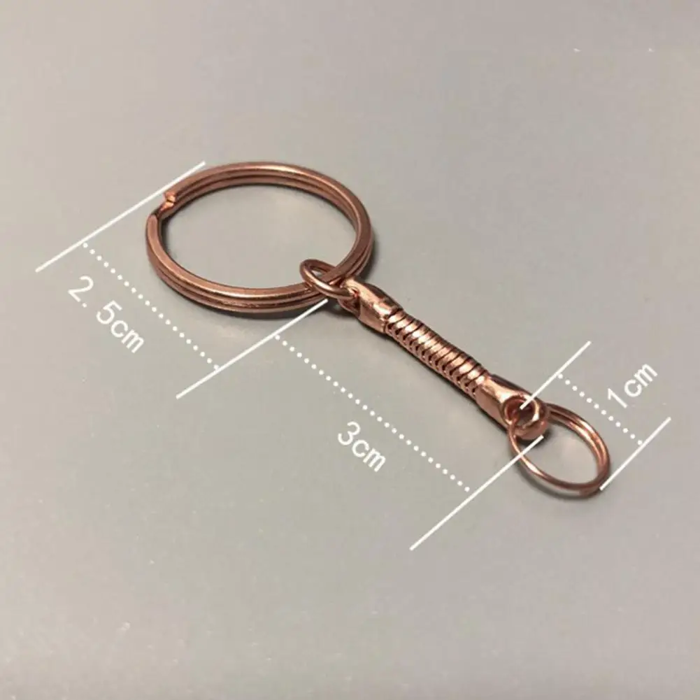 Metal Chain Keychain Split Rings Keyfob Key Rings Lobster Clasp Key Pendant Key Ring Holder Jewelry Hanging Chain DIY Keyring