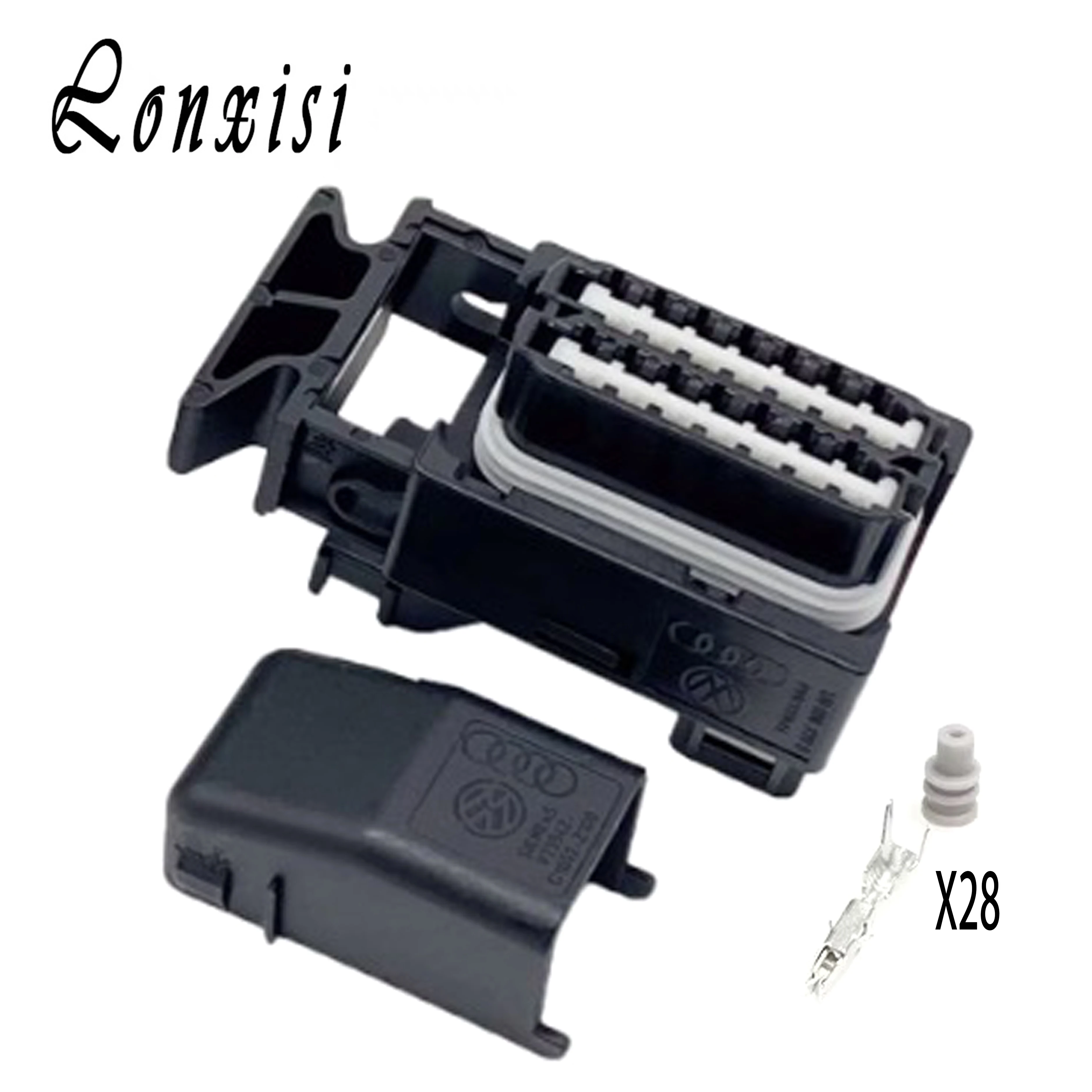

1/2 Sets 28 Pin 1393436-1 Automotive ECU Socket Auto Computer Welding Plate ECU Female Connectors Control System Plug Housing