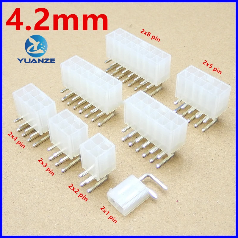 5/10PCS 5569 4.2mm right angle female socket power wire connector 2*2/3/4/5/6/7/8/9/10/12 Pin for 5557 plug pc/car/computer