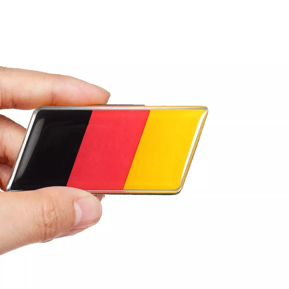 

3D Aluminium Auto Sticker Car Emblem Germany German Flag Logo Grille Badge Decal Decor Sticker Trim Accessories Universal