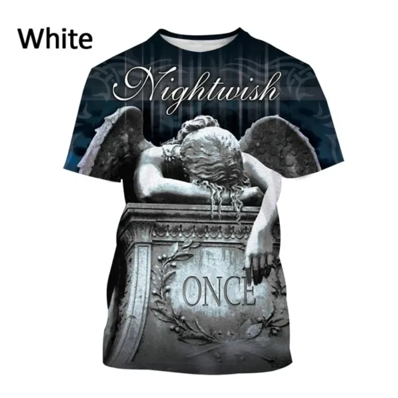 Metal Band Nightwish 3D Printing Fun Men's T-shirt Hip-hop Unisex Round Neck T-shirt Streetwear Harajuku Style Cool T-shirt