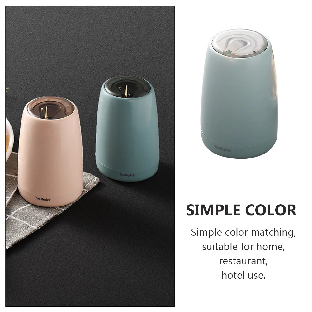 1Pcs Modern Toothpick Dispenser Box Hand-Pressed Automatic Pop-Up Toothpick Holder Waterproof Dustproof Space-Saving for Home