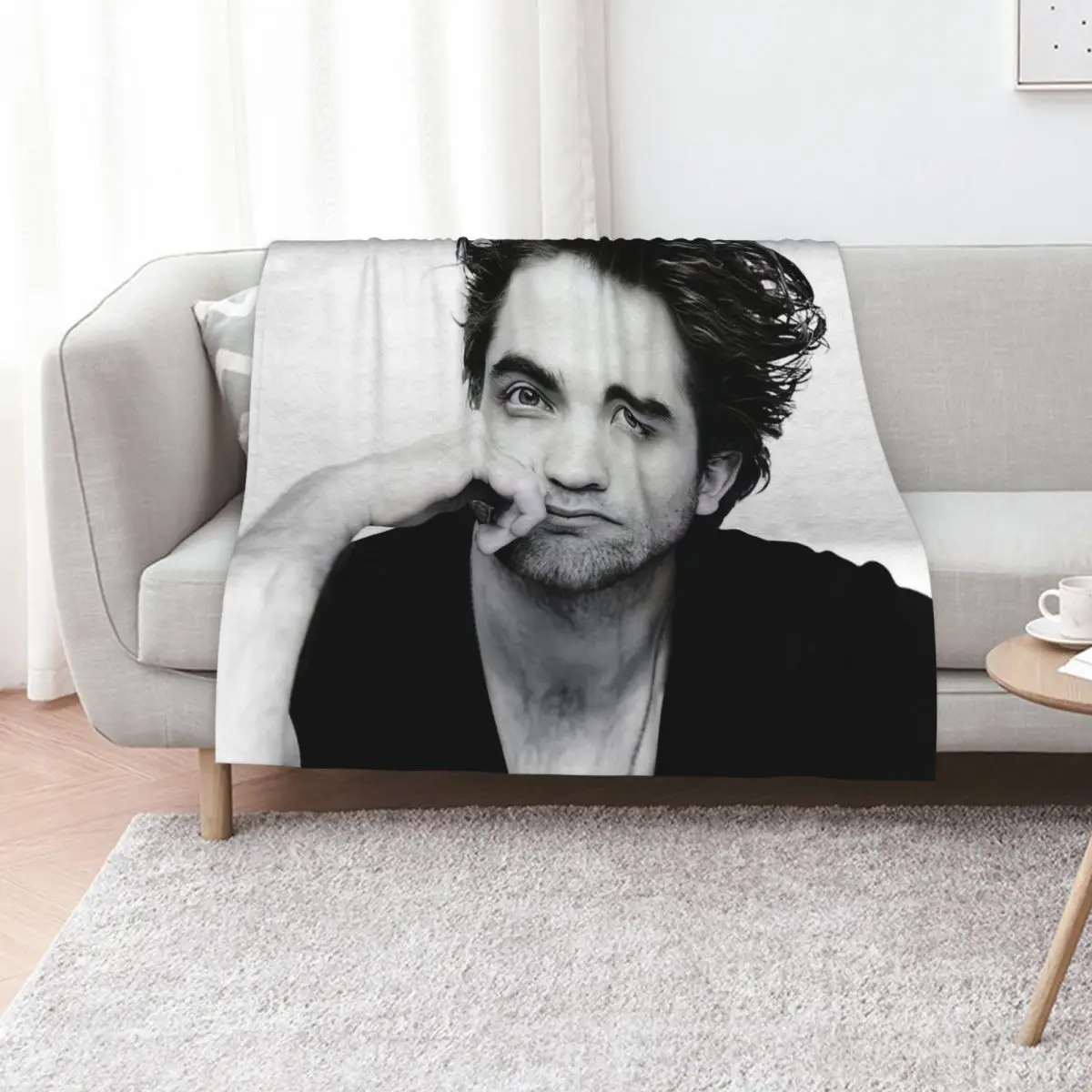 Robert Pattinson Smoke poster Throw Blanket Soft Big bed plaid Decorative Sofas Cute Plaid Plaid Hairys Blankets