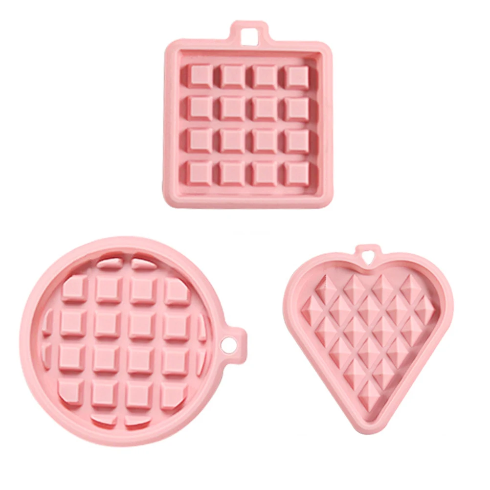 

3pcs Mold for Baking Baking Cake Mold Cake Waffle Chocolate Heat Resistant Easy Clean Random Color Kitchen Tool