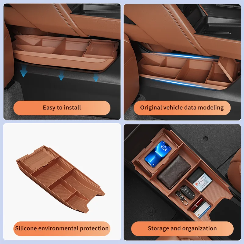 Boîte de rangement inférieure pour console centrale de voiture, pour Cadillac Escalade modèle 2026, rangement, organisation, décoration de la console centrale