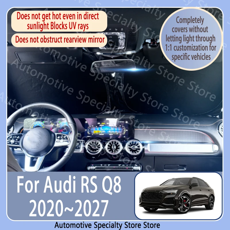 

For Audi RS Q8 2020~2027 Car Front Windshield Sunshade Fold Shade UV Shade Solar Sun Shade Privacy Curtain Car Heat Accessories