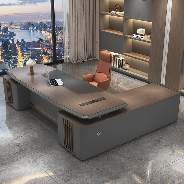 

Boss Desk Office Chair Combination Simple Modern President Desk Large Class Supervisor Manager
