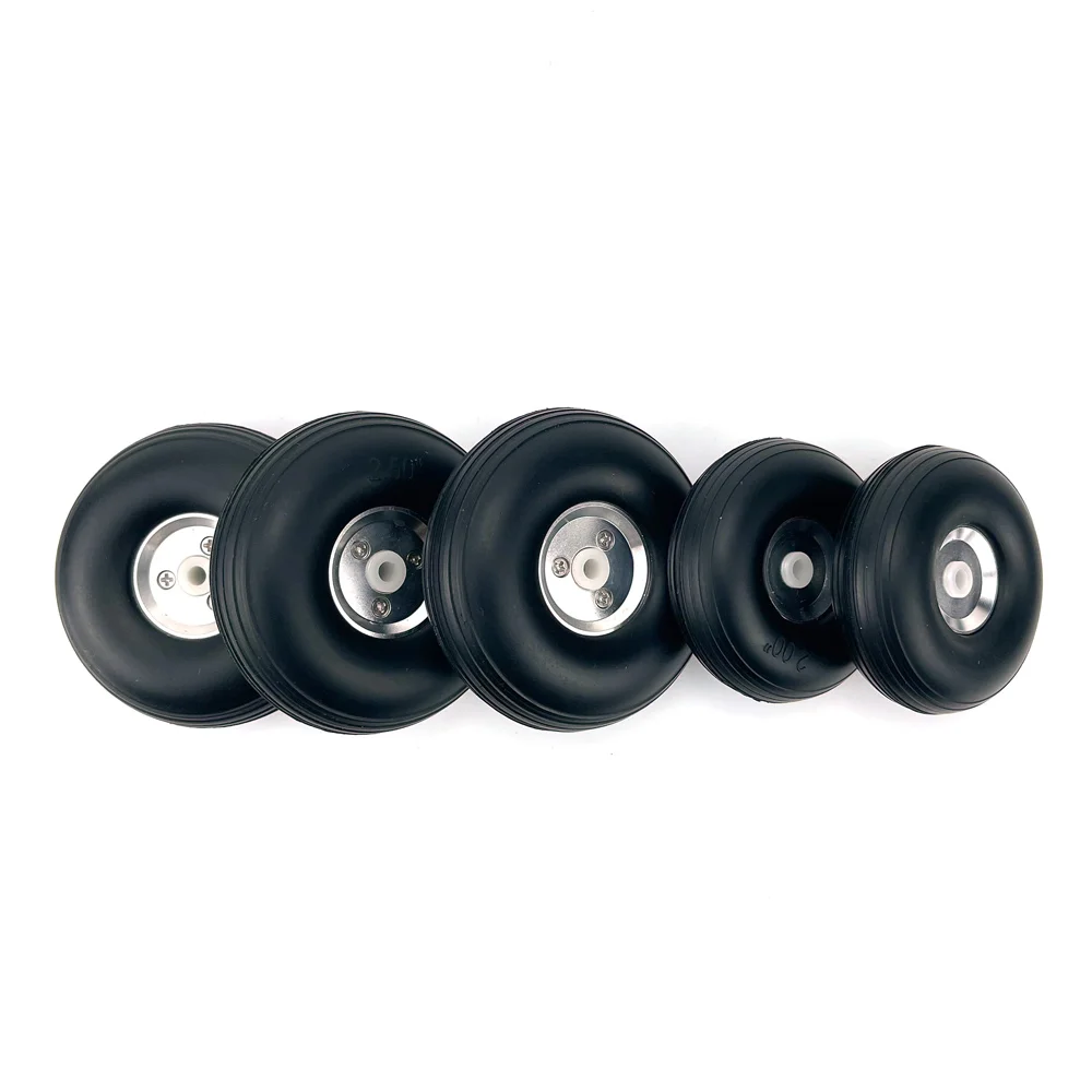 1 Pairs PU Wheels W/ Aluminum Core Alloy Hub 1Inch/1.25/1.5/1.75/2/2.25/2.5/2.75/3/3.25/3.5/3.75/4/4.5/5 \