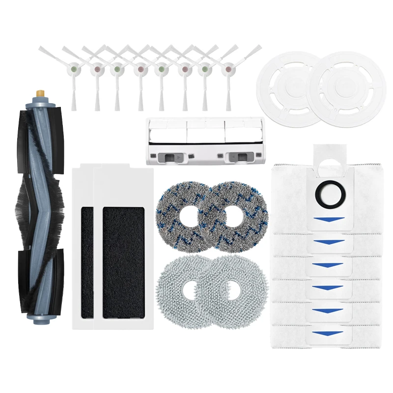 EcovacsT20 OMNI / T20 Max / T20 Pro الملحقات الرئيسية الجانب فرشاة ممسحة القماش فلتر HEPA كيس لجميع الغبار استبدال قطع الغيار