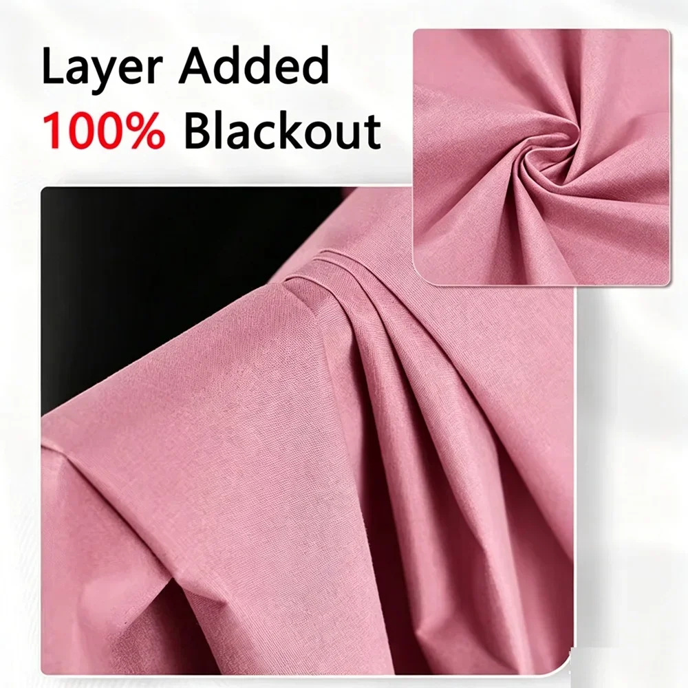 New Full Blackout Curtain Lining Solid Color Waterproof Finished Curtains Living Room Bedroom Balcony Blackout Curtains