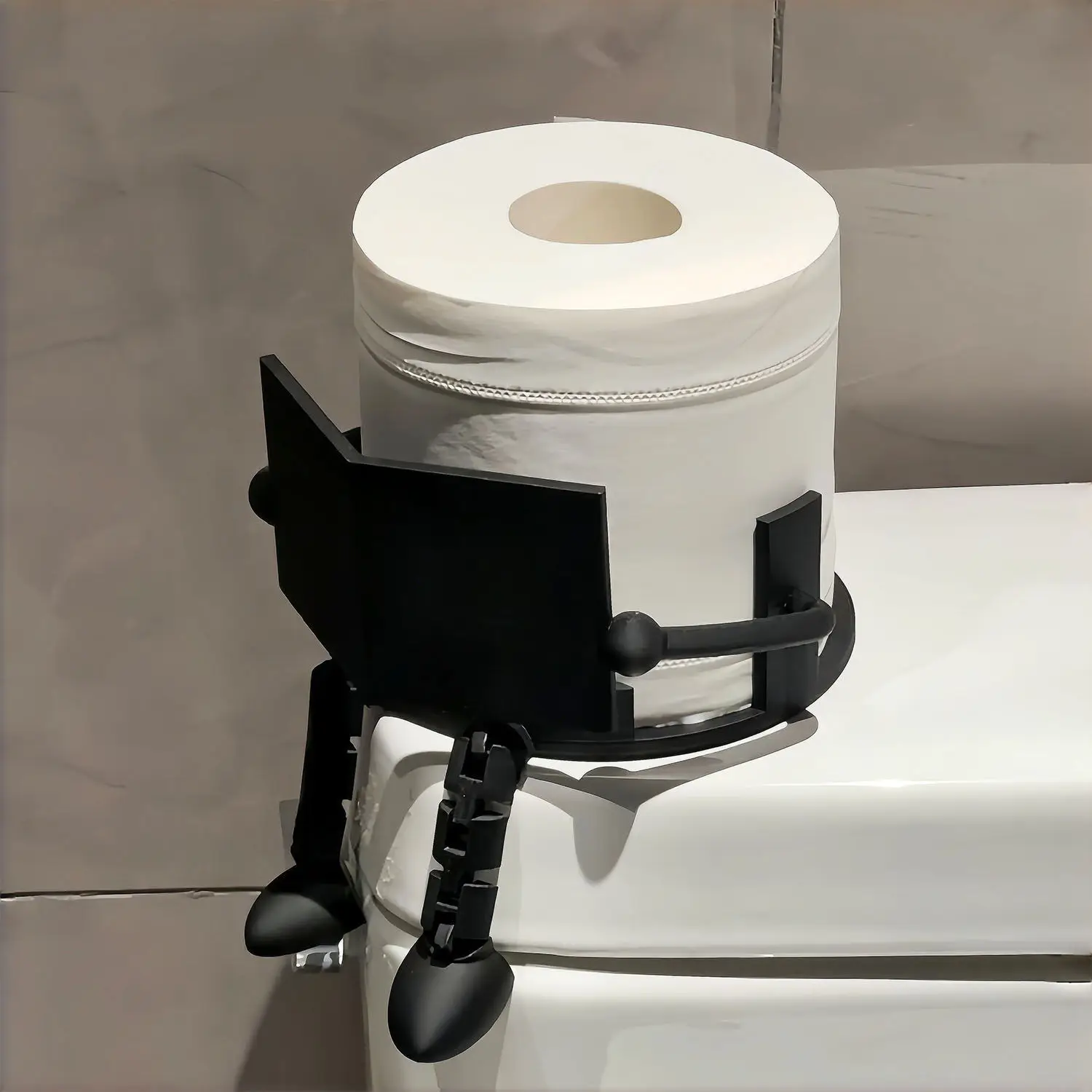 3D-gedruckter Rollenpapierhalter - Toilettenpapier-Aufbewahrungsregal - Badezimmer-Haushaltsartikel - bohrfreier Desktop-Aufbewahrungsartikel – Detail 4
