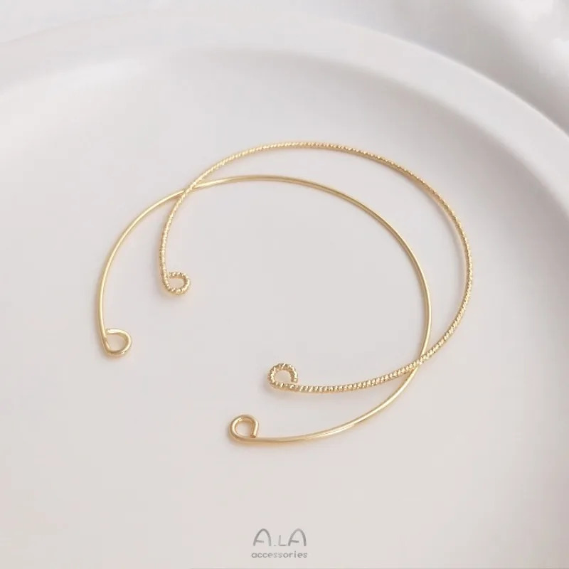 14K Gold-packed Color Opening 9-character Bracelet DIY Handmade Bracelet Ring Accessories Handmade Bracelet Jewelry Materials