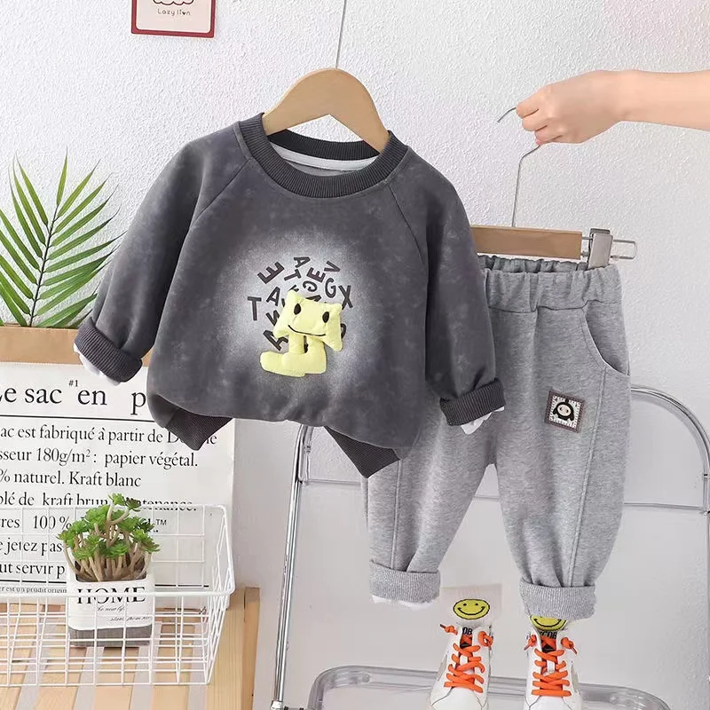 Boys Clothes Sets Spring Autumn 2024 Children Cotton Sweatshirts Pants 2pcs Sports Suit For Baby T-shirts Tracksuits Kids Outfit