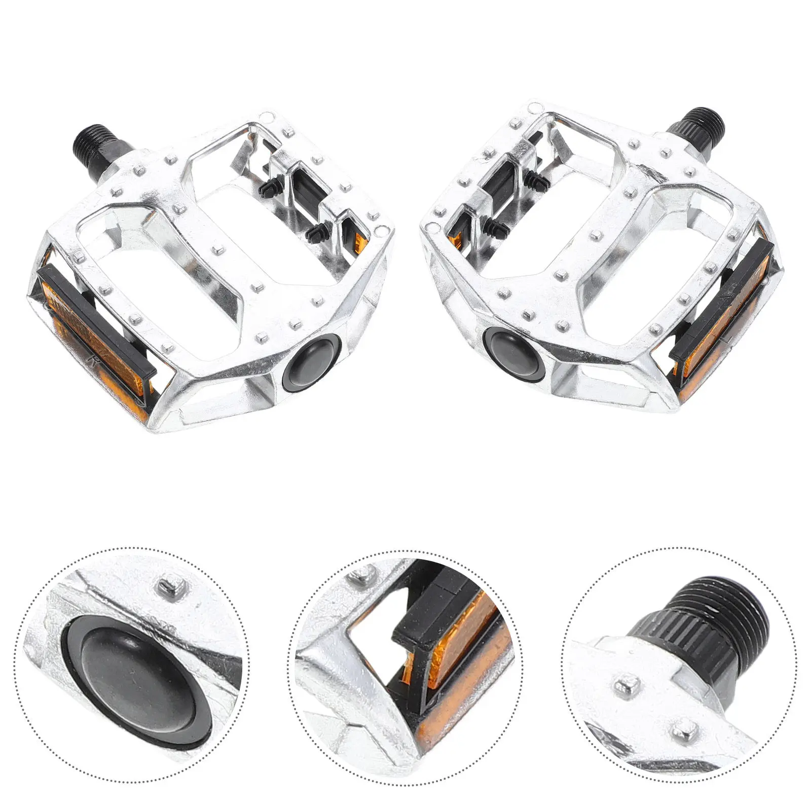 

2Pcs Mountain Bike Pedals Aluminum Alloy Flat Platform Anti-Slip Traction Ergonomic Design for -Bike Folding Kids Bikes