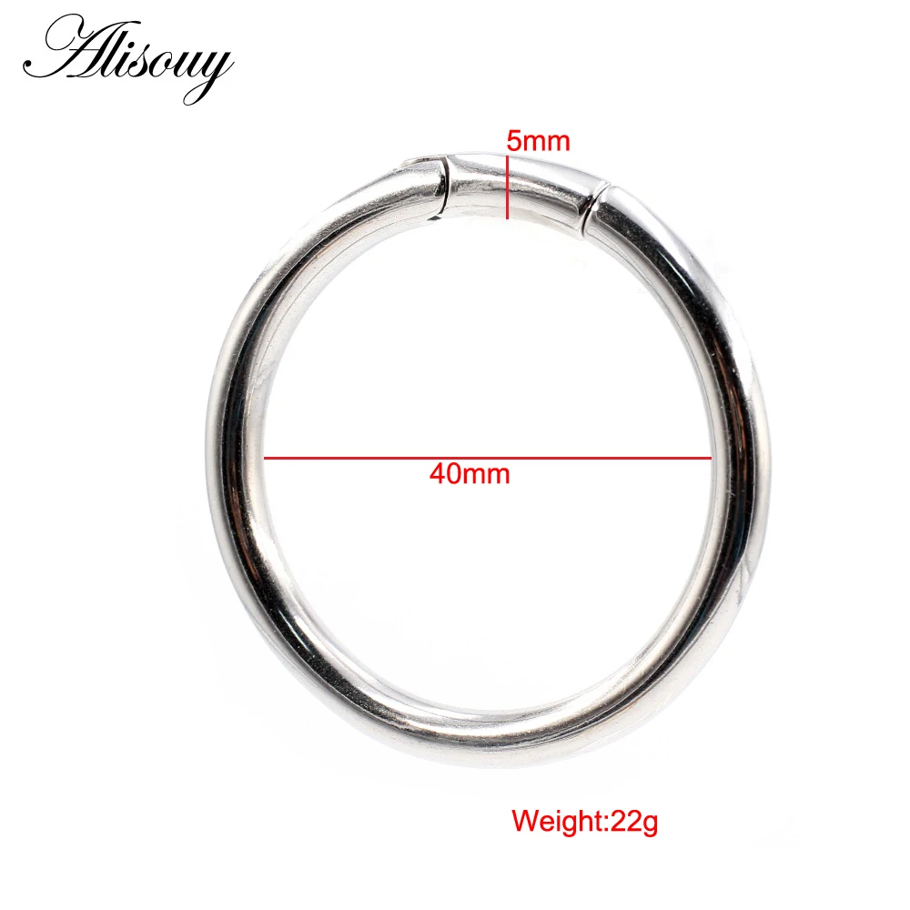 Alisouy 1PC Stainless Steel Round Circle Magnetic Ear Weights Heavy Expander Stretcher Plug Gauges Earring Body Piercing Jewelry