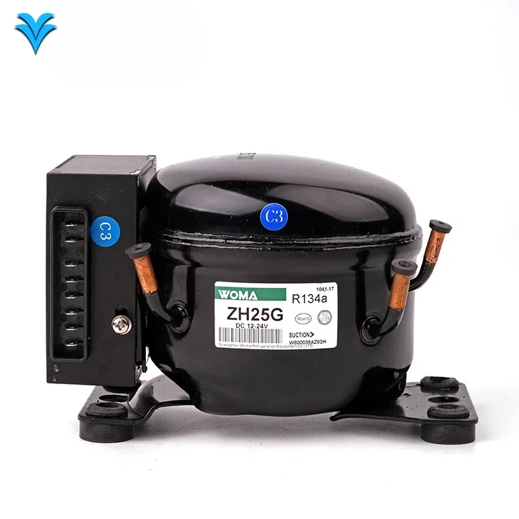 

WOMA R134a ZH25G solar power freezer mini fridge DC motor refrigerator compressor for portable car fridge compressor