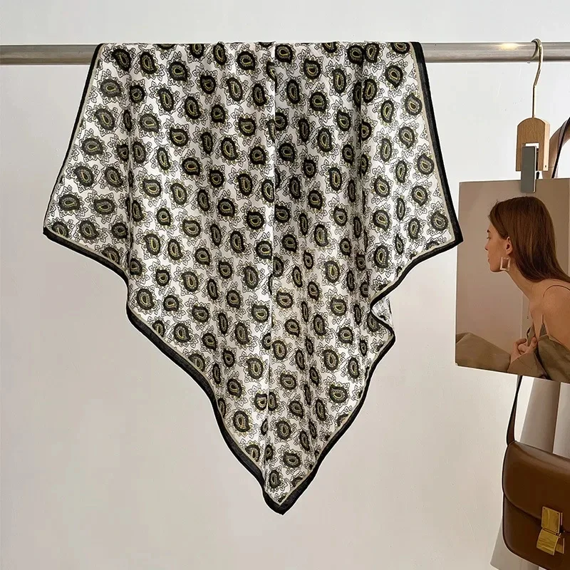 

2024 New Cotton Feeling Kerchief Scarf Women Headband Velvet Square Headband Shawls Wraps Bandana Lady Hijab Female