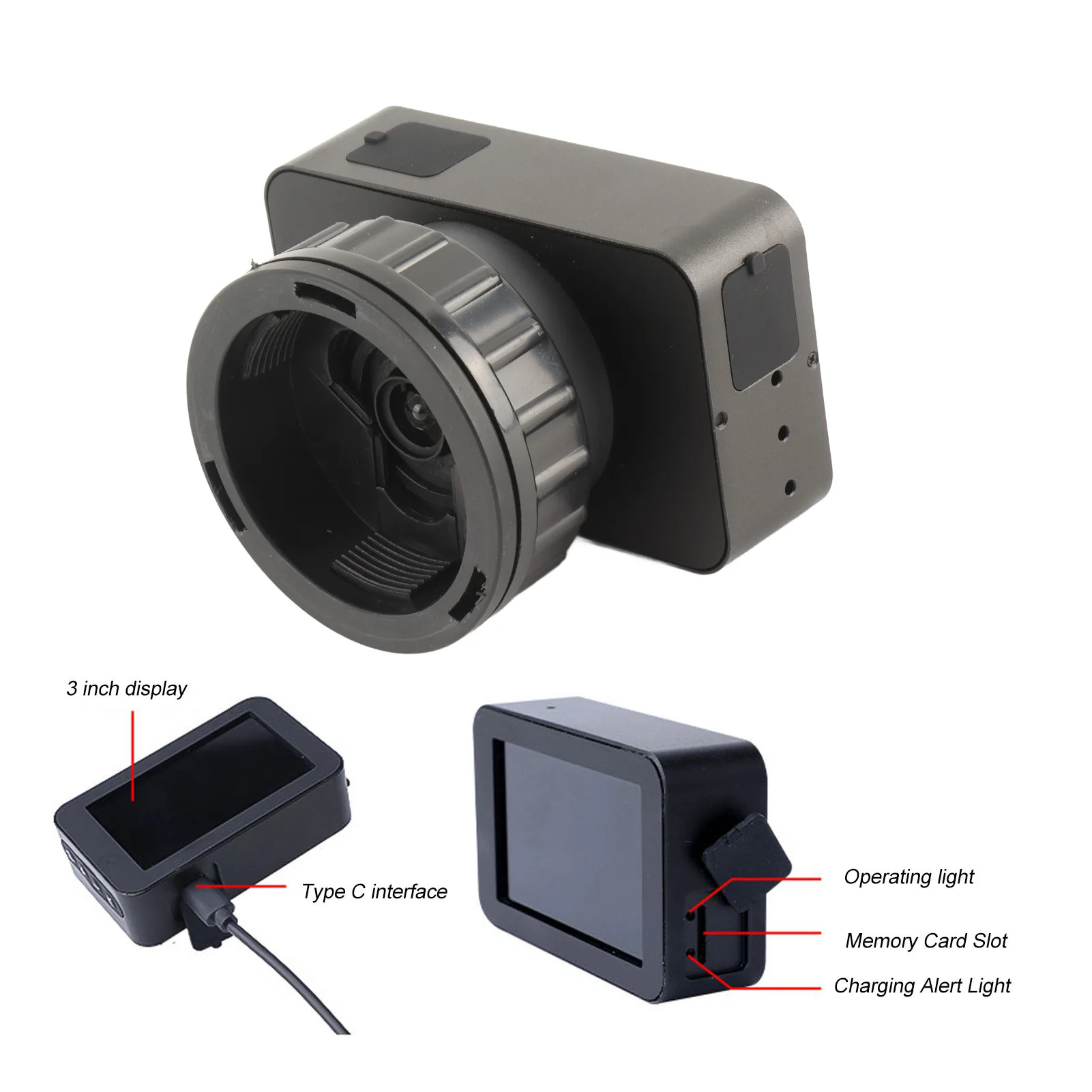 ZK50 Telescope Eyepiece Camera for Astronomy 4K 3 Inch Color Display Electronic Eyepiece for Astrophotography Planetary