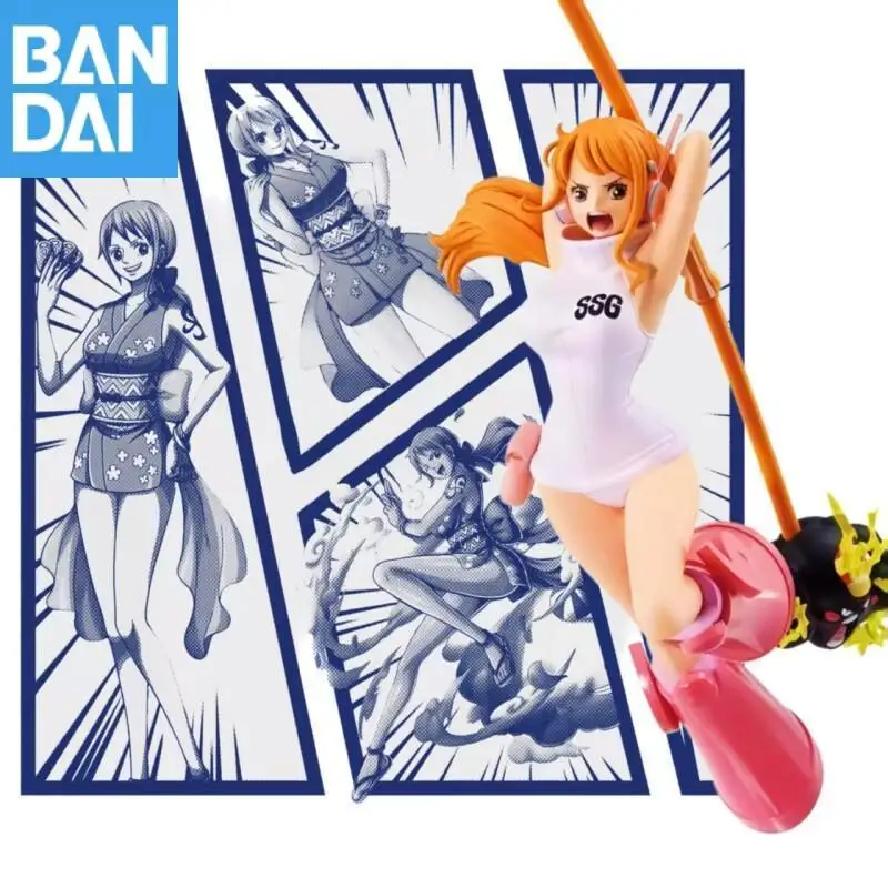 

In Stock BANDAI BANPRESTO One Piece BATTLE RECORD COLLECTION-Nami25th PVC Anim ation Model Figure Desktop ornament doll Toy Gift