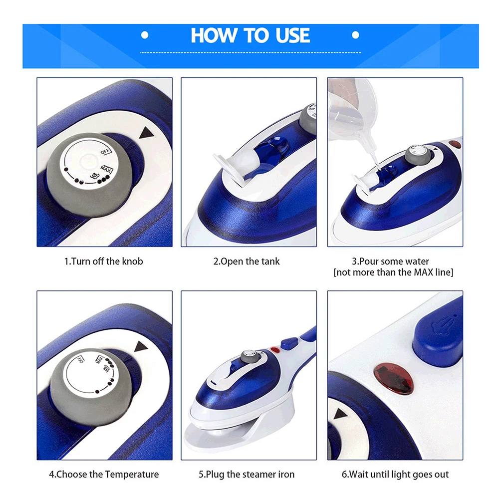 Garment Steamer Professional Handhold Steam Iron Clothes Steam Generator for Home Steamer Iron Travel Hand Steamer for Clothing