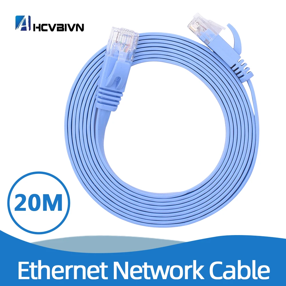 

AHCVBIVN 20M CAT5E Ethernet Network Cable RJ45 LAN cable For Network IP Camera Internet POE Camera System Kit