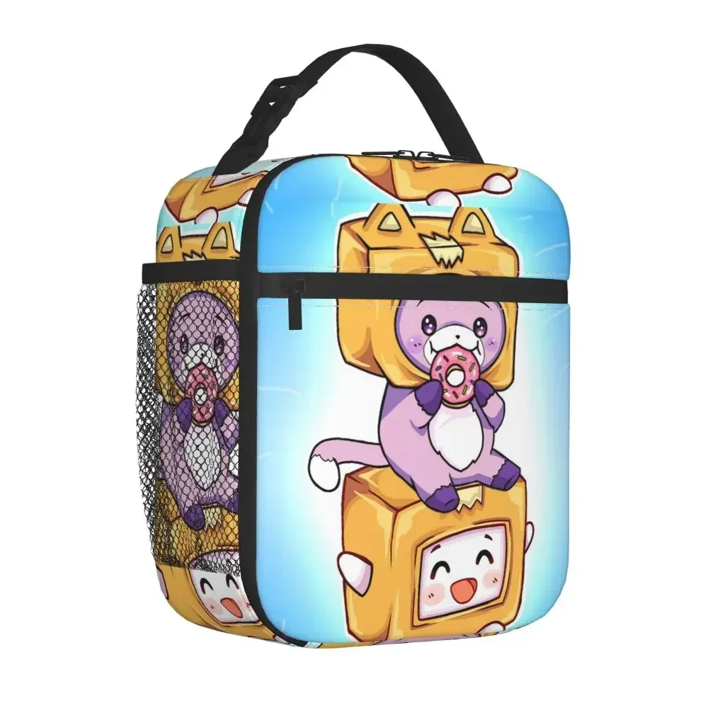 

Kawaii Foxy Boxy Insulated Lunch Bags Portable Lanky Box Cartoon Meal Container Thermal Bag Tote Beach Picnic Food Storage