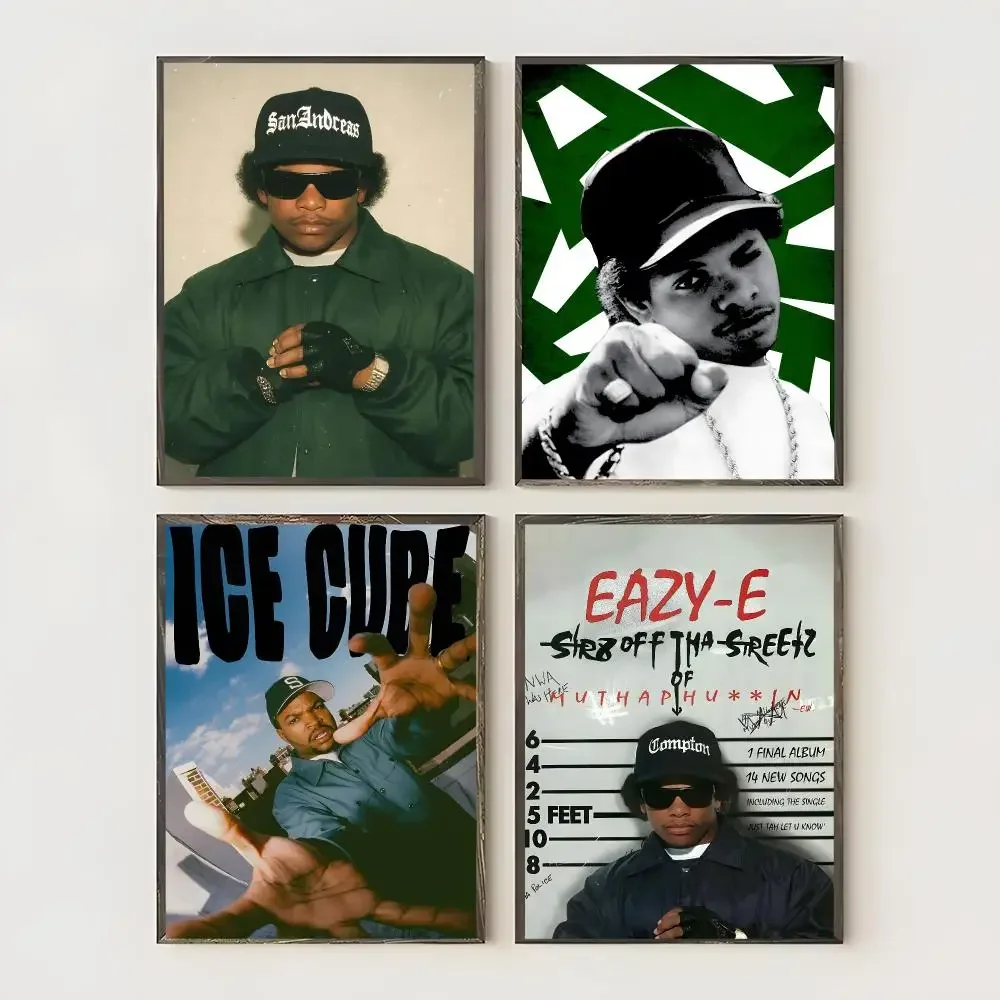 Rapper Singer E-eazy E Painting Calligraphy Waterproof Canvas Art Wrinkle Free Wall Hanging For Home Living Room Bedroom Decor