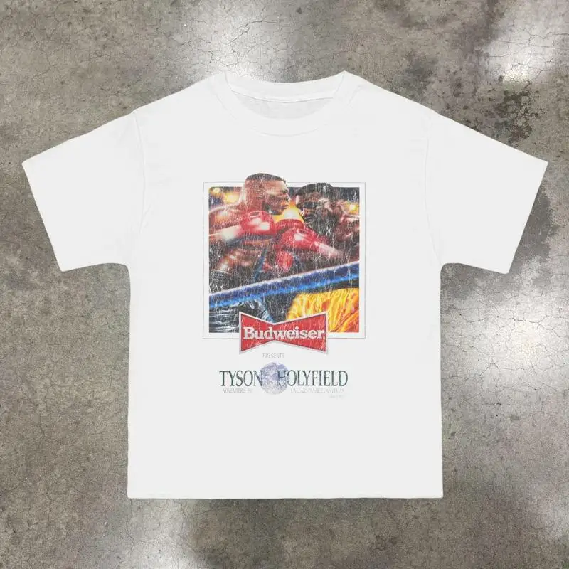

TYSON VS HOLYFIELD PROMO 1991, ВИНТАЖНАЯ РЕПРИНТАЯ Футболка