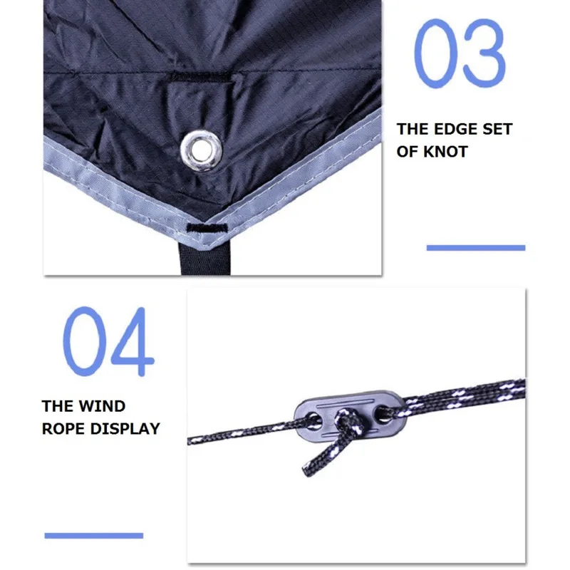 Hexagonal Waterproof Tarp Tent Outdoor Camping Awning Canopy Tarp Garden Sunshade Sun Shelter Shade Canopy Hammock Rain Fly