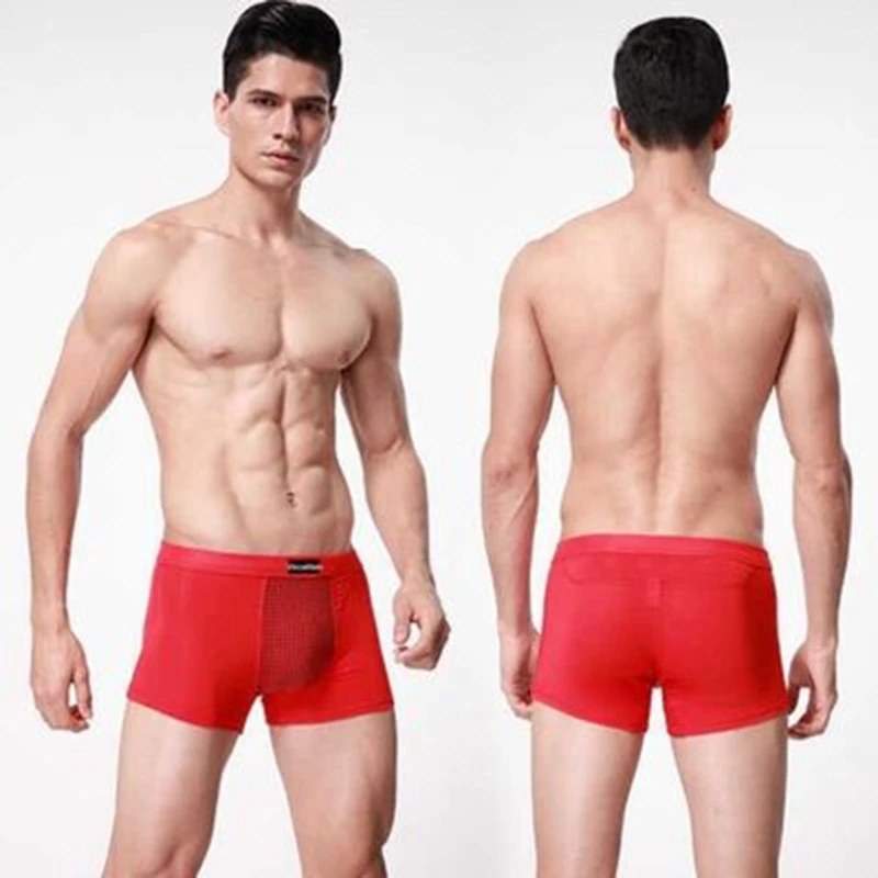 Men's Physiological Underwear Men Enlargement Underpants Health Boxer Shorts Tourmaline Prostate Magnetic Therapy Mens Shorts