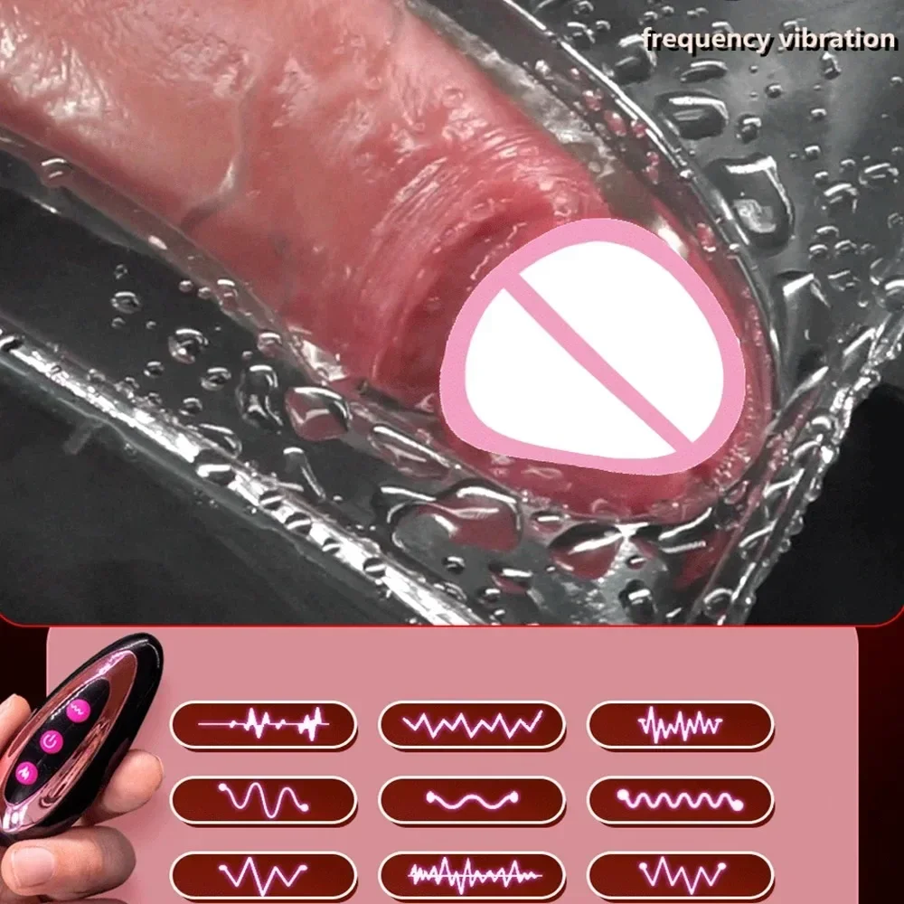 Realistic Remote Control Vibrating Dildo Telescopic Heating Big Penis for Female G-spot Vagina Massager Sex Toys for Women Adult