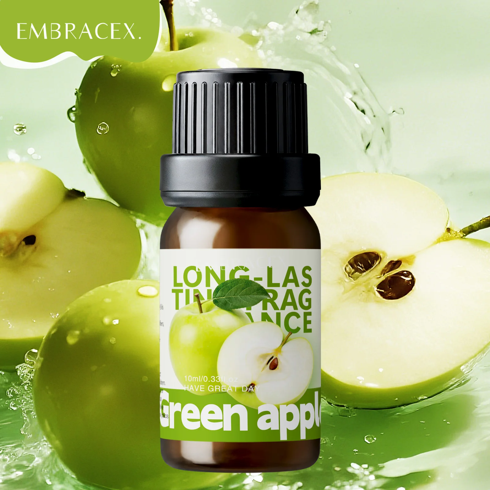 10ml Green Apple Fragrance Oils Car Air Freshener,Reed Diffuser Oil Scent Fragrance Oil for Gift to Friends