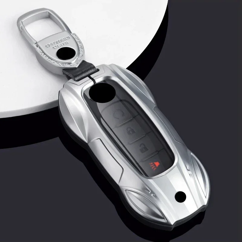 Metal Car Remote Key Cover Case Holder Shell Fob For Nissan New Altima Sylphy X-Trail E-Power Qashqai Third Gen Kicks Ariya 2024