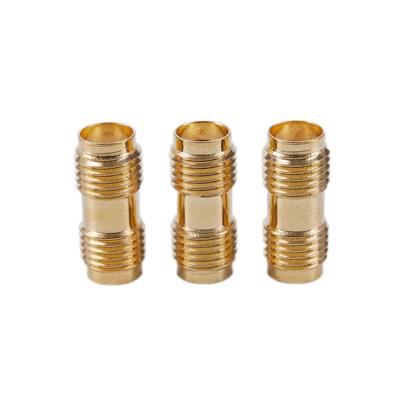 24-Hour Delivery 3X Gold RF Connector SMA Female To SMA Female For Two Way Radio SMA-F To SMA-F Antenna Adapter