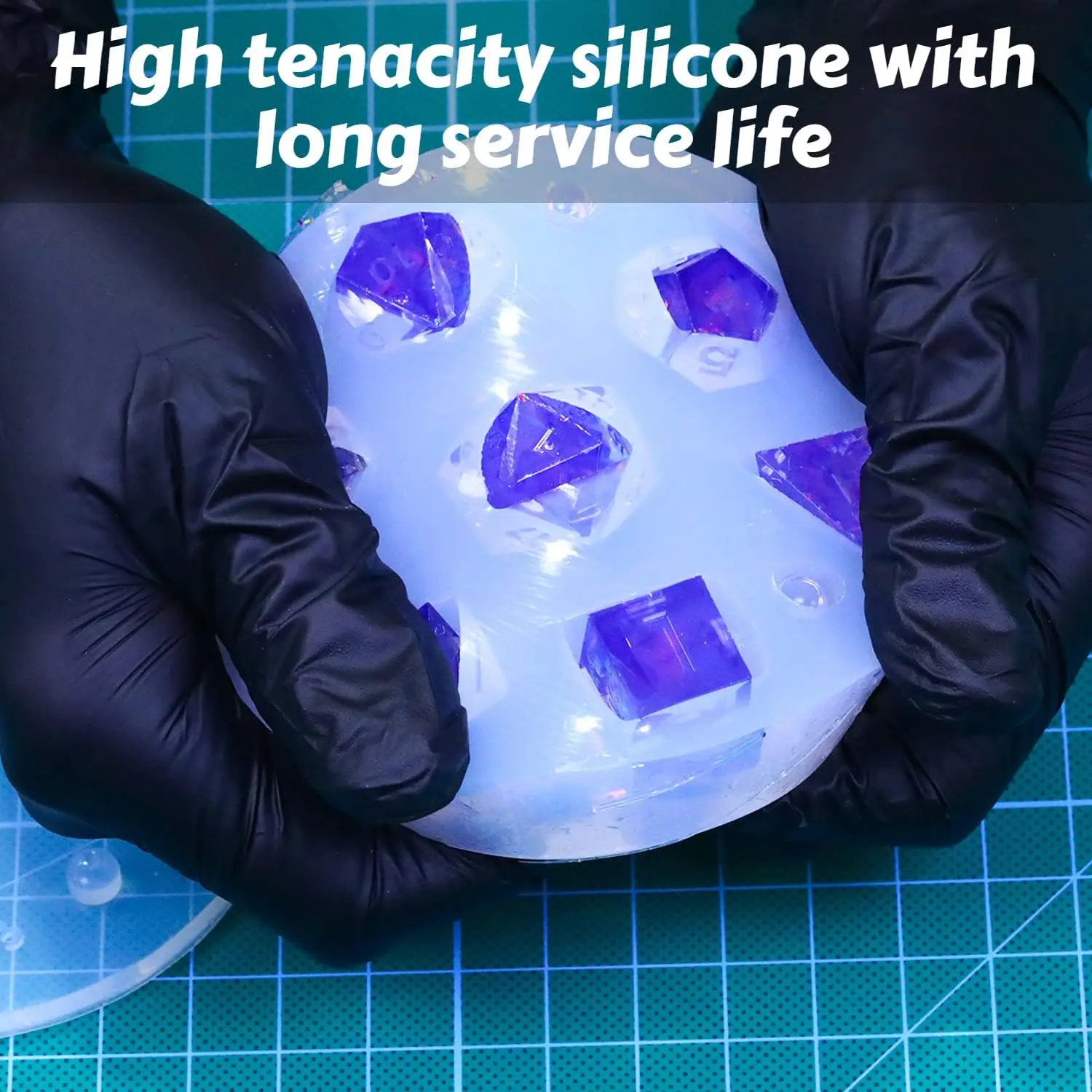 DND Sharp Edge Dice Silicone Mold Resin Casting Game Mould High Toughness Easy Demolding Smooth Finish diy Making Supplies Tool