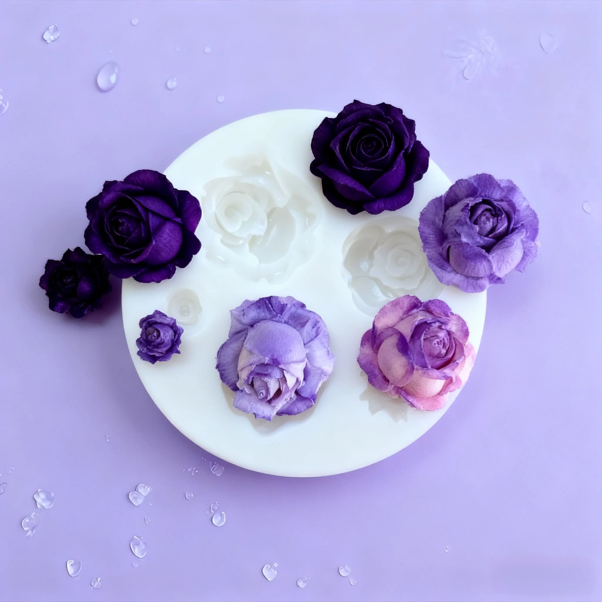 قالب ورد ثلاثي الأبعاد، بخمسة فتحات، وخمسة أشكال مختلفة وأحجام من الورود، جودة عالية وقابلة لإعادة الاستخدام، مناسبة للحرف اليدوية والشموع والطين والحرف اليدوية والصابون والجص، مثالية لتصميم الأزهار للديكور المنزلي الرومانسي |     متين ومتعدد الوظائف