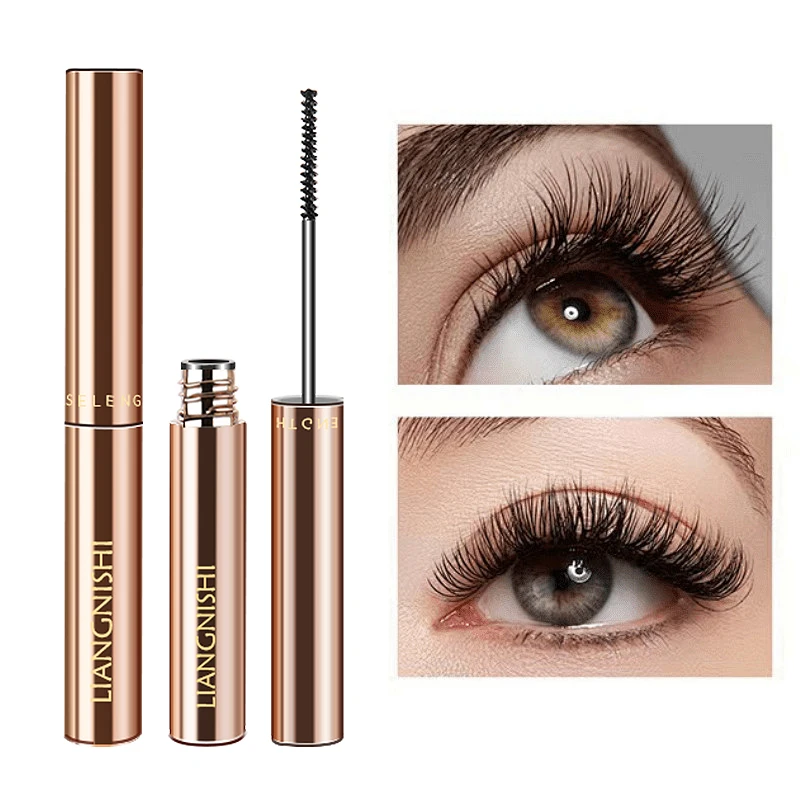 Liangnishi Brush Mascara สําหรับขนตาสั้นและหยาบ ยาวขึ้นและหนา ปริมาตรเป็นธรรมชาติ ติดทนนาน กันน้ํา